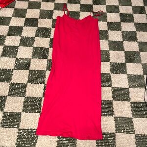Intimately Free People hot pink stretchy nylon slip dress m/l